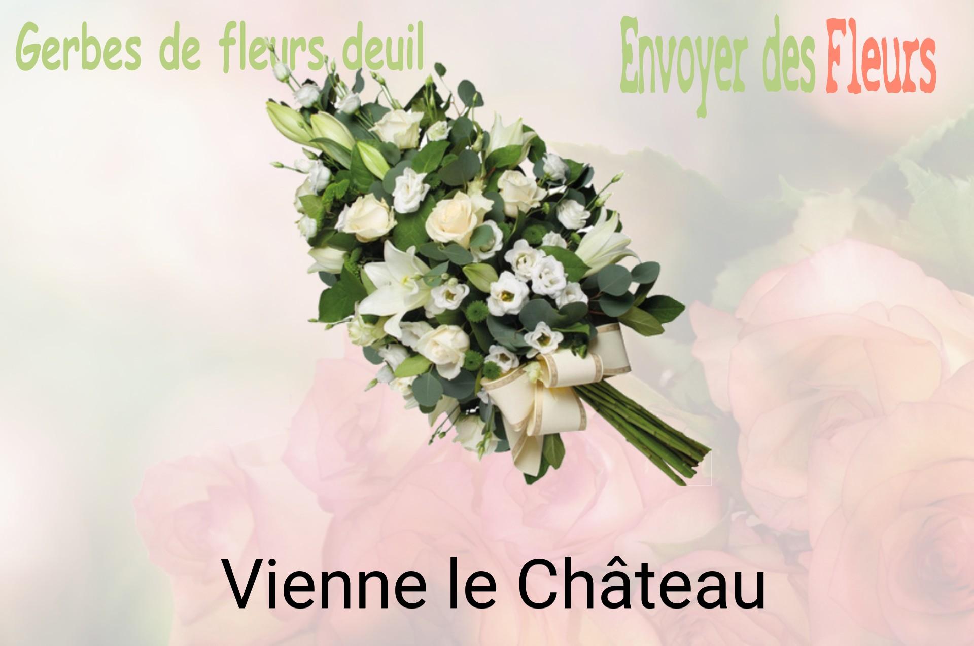 Gerbe de fleurs de deuil livrée à Vienne-le-Château